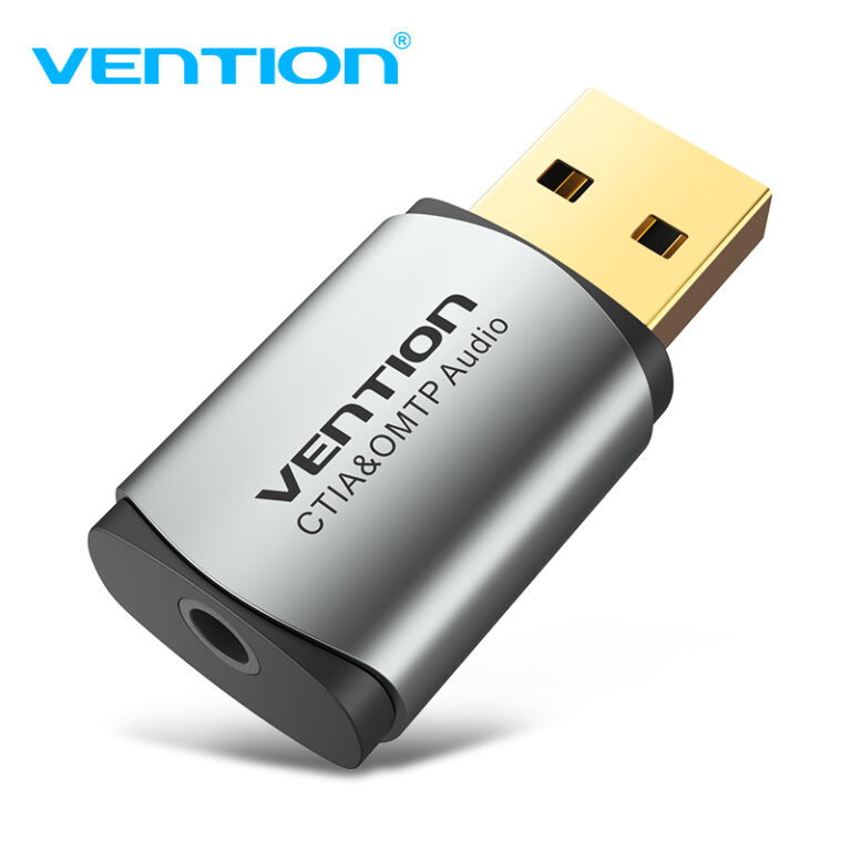 USB External Sound Card Gray Metal Type(OMTP-CTIA)