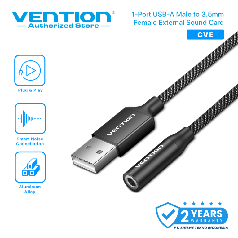 Vention USB External Sound Card Audio Aux 3.5mm 1 Port OMTP-CTIA